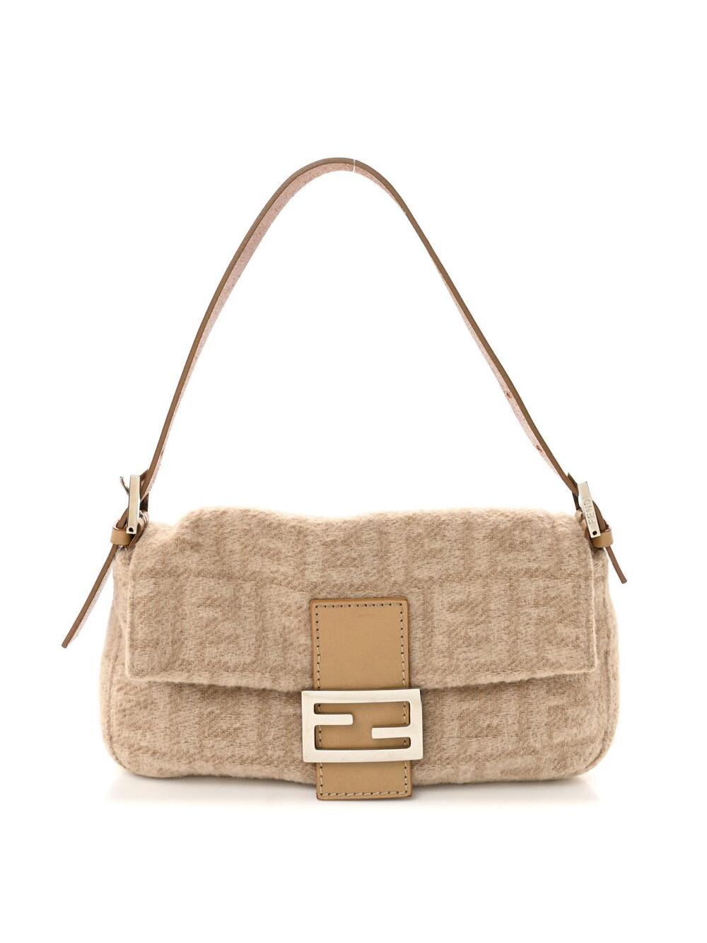Fendi Wool Zucca Baguette Beige #357379F15B